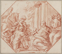 K 054
<br/>
Aanbidding door de koningen
<br/>
<em>Anoniem It, Rome (17de eeuw)</em>